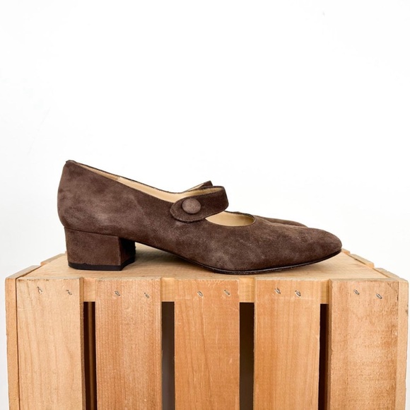 brown suede Mary Jane’s - Picture 1 of 8